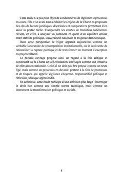 La charte de la refondation du Niger