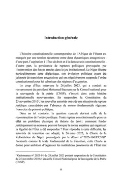 La charte de la refondation du Niger