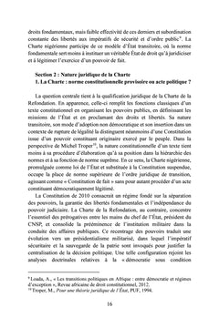 La charte de la refondation du Niger