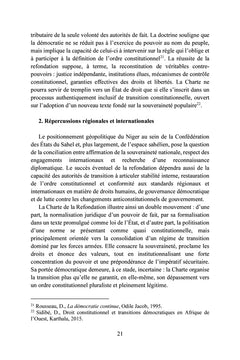 La charte de la refondation du Niger