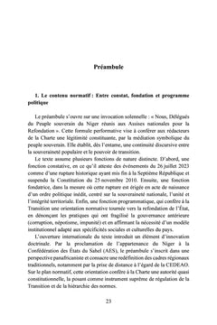 La charte de la refondation du Niger