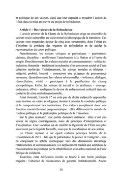 La charte de la refondation du Niger