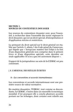 Droit du contentieux douanier de la CEMAC - Version Révisée