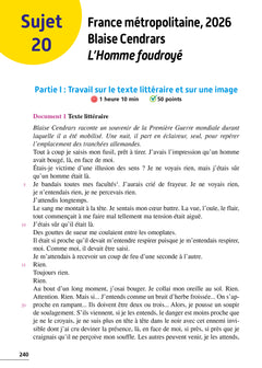 Annales Brevet 2027 - Français 3e - sujets et corrigés