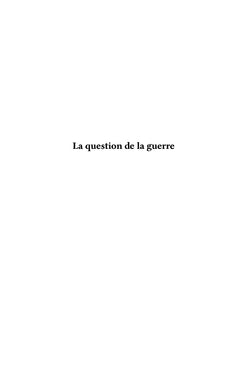 Faisons reculer la guerre