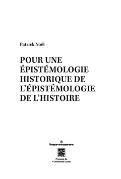 Pour une épistémologie historique de l'épistémologie de l'histoire