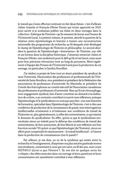 Pour une épistémologie historique de l'épistémologie de l'histoire