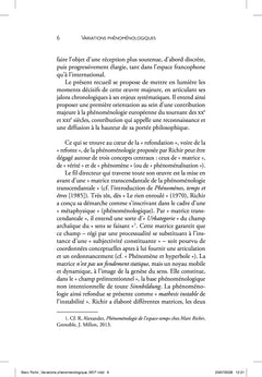 Variations phénoménologiques