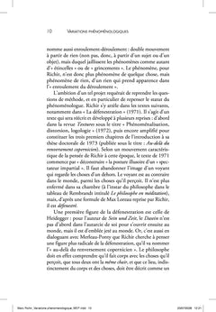 Variations phénoménologiques