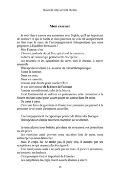 Quand le corps devient chemin