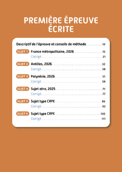 Objectif CRPE 2027 - Annales Toutes les épreuves écrites - Concours L3