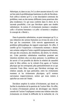 Causalité et liberté chez E. Kant et D. Davidson
