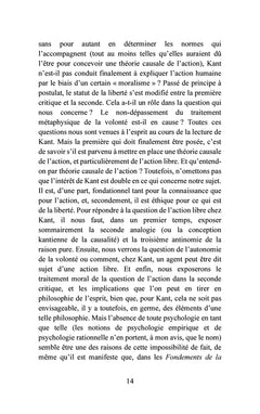 Causalité et liberté chez E. Kant et D. Davidson