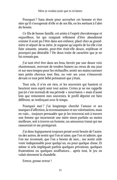Mère je voulais juste que tu m'aimes