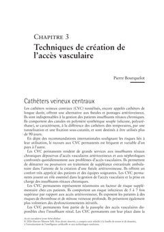 Accès vasculaires pour hémodialyse