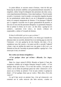 La langue française dans les émissions de téléréalité