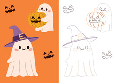 Mon beau carnet de coloriage : Halloween