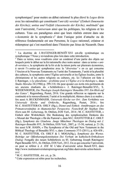 La Pentecôte ou la symphonie de la raison et de la foi au Logos chez J. Ratzinger-Benoît XVI