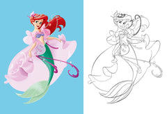 DISNEY PRINCESSES - Maxi Colo avec modèles - Spécial Licornes