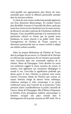 Lancelot ou le Chevalier de la charrette : bac 2027