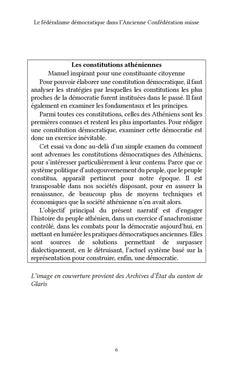 Le fédéralisme démocratique dans l'Ancienne Confédération suisse