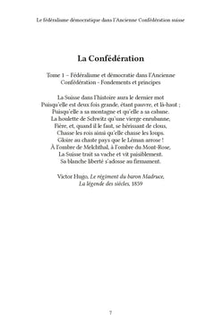 Le fédéralisme démocratique dans l'Ancienne Confédération suisse