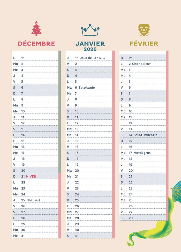 Mon agenda 2025-2026