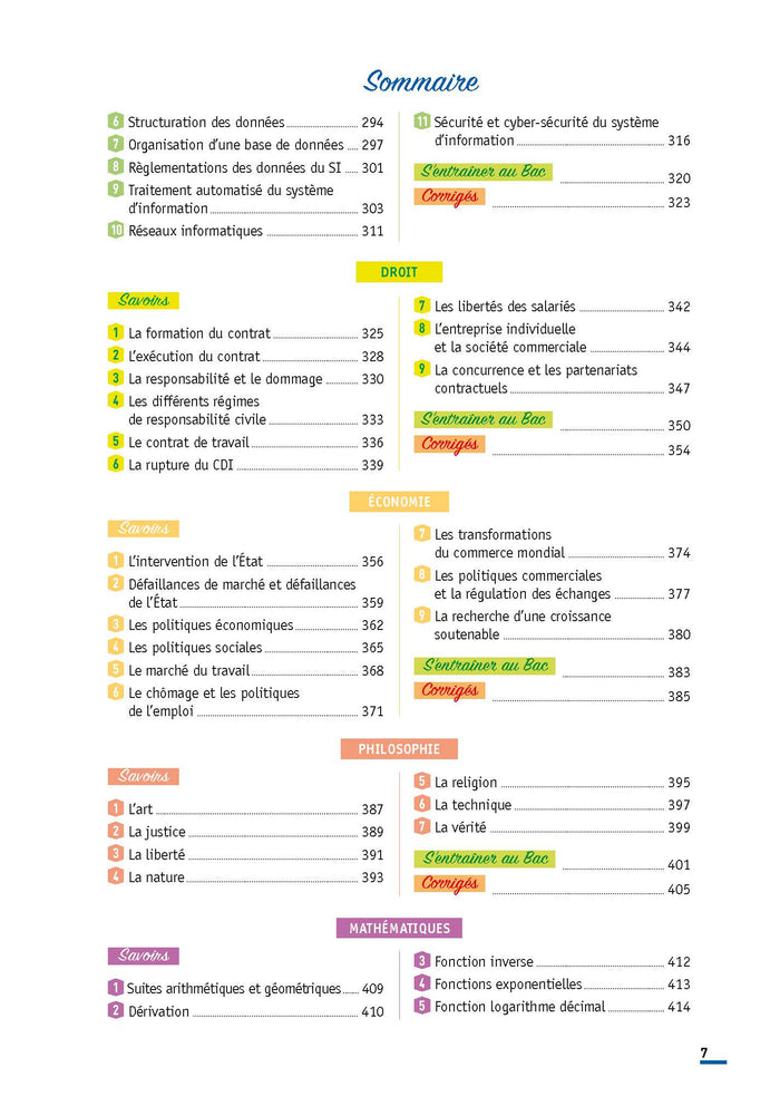 Toutes les matières - Terminale STMG