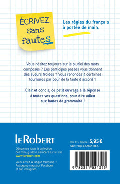 Écrivez sans fautes - 200 règles de grammaire pour ne plus faire de fautes !