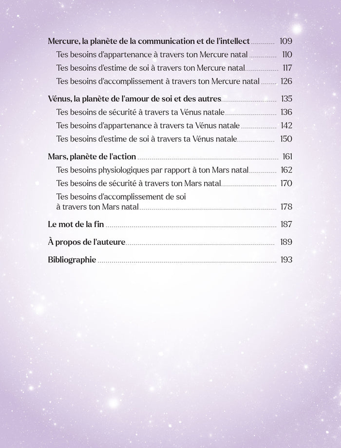 Nos 5 besoins essentiels