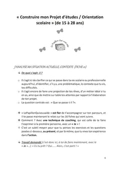 Construire mon projet d'études - Méthodologie