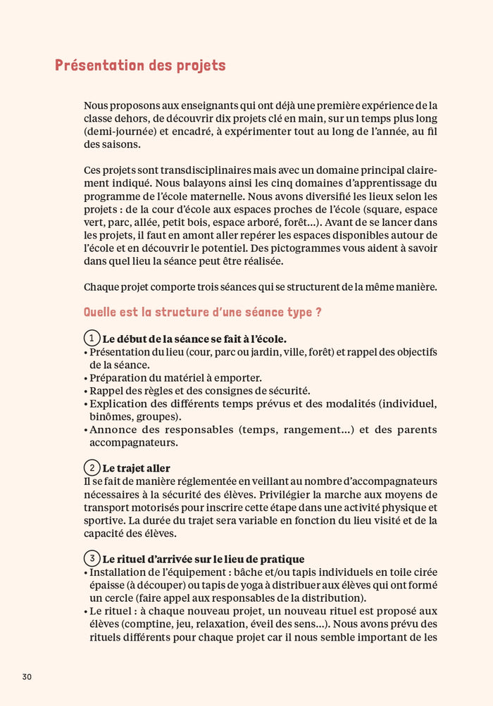 Faire classe dehors Maternelle - 15 p'tits défis et 10 projets