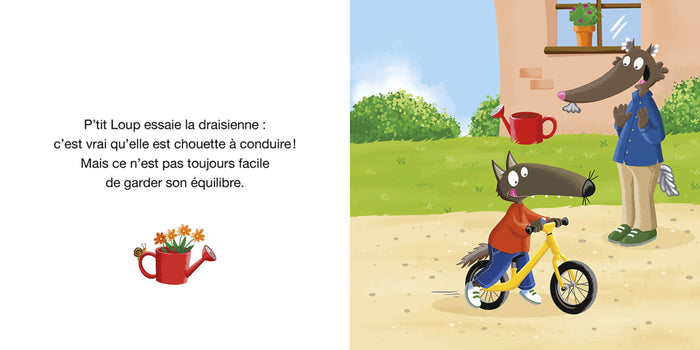 P'tit loup fait du vélo