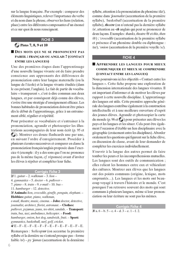 Anglais Cycle 3 Niveau 1