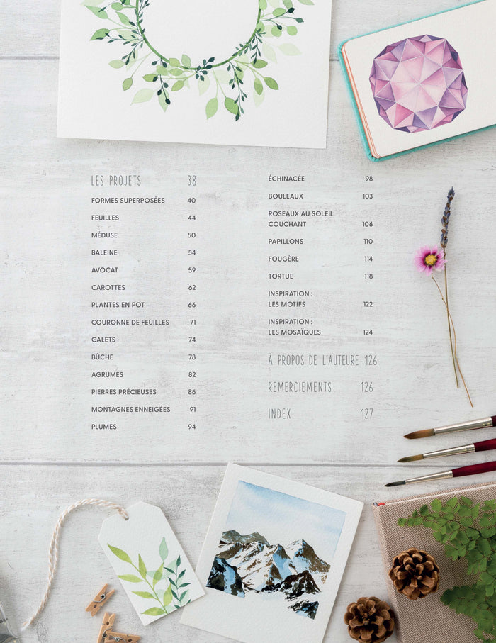 Aquarelles méditatives - 22 projets d'aquarelles inspirantes et relaxantes