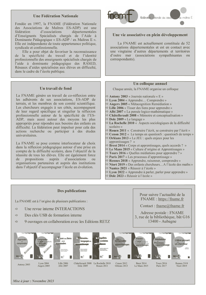 Parler et apprendre, apprendre et réussir