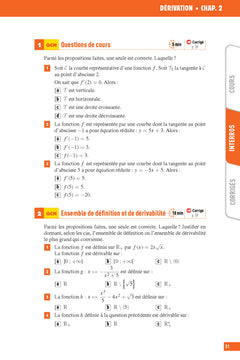 Interros des Lycées Maths 1re