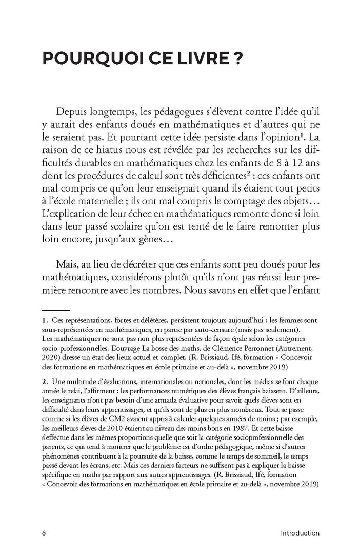 Premiers pas vers les maths