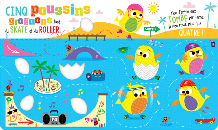 Il ne faut pas toucher 5 poussins grognons