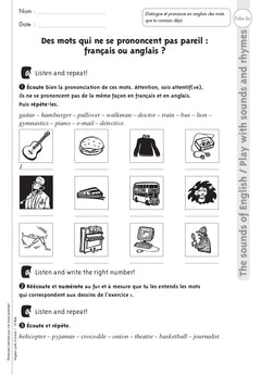 Anglais Cycle 3 Niveau 1