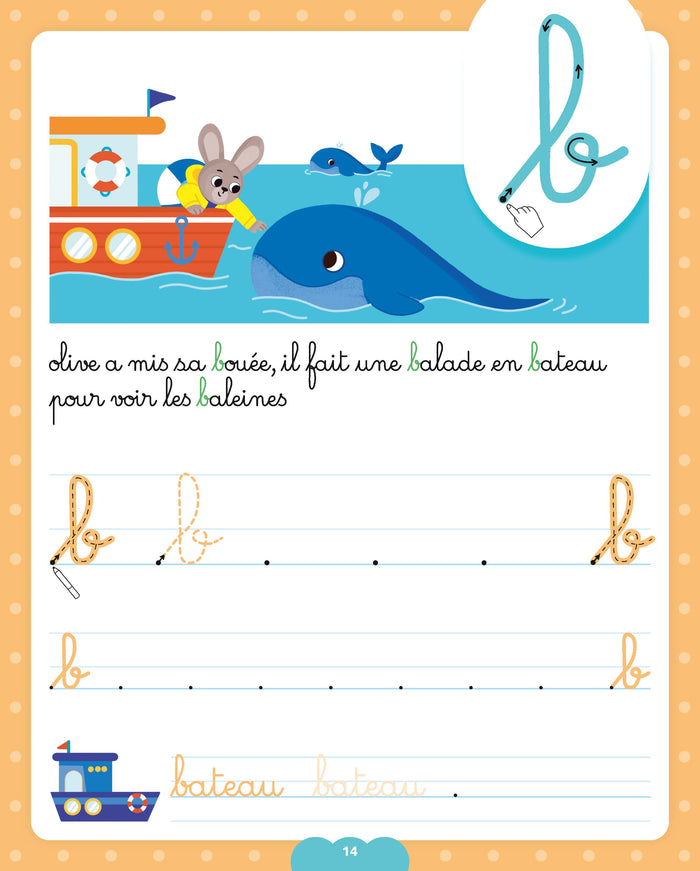 Les cahiers effaçables d'Olive - Mes premières lettres minuscules