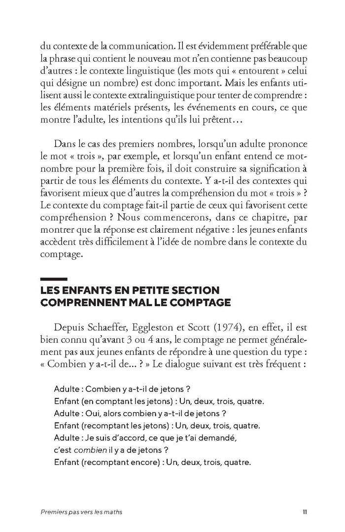 Premiers pas vers les maths