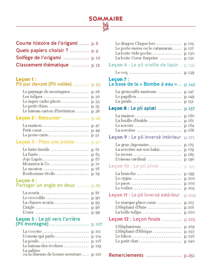 Origamis et pliages