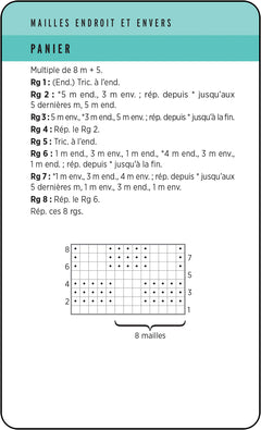 Points de tricots - 52 cartes pour apprendre les textures au tricot