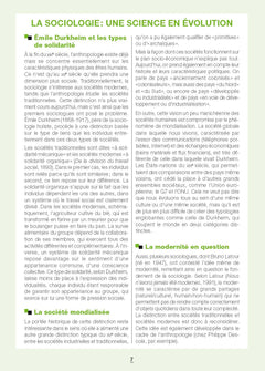 La sociologie - Repères pratiques