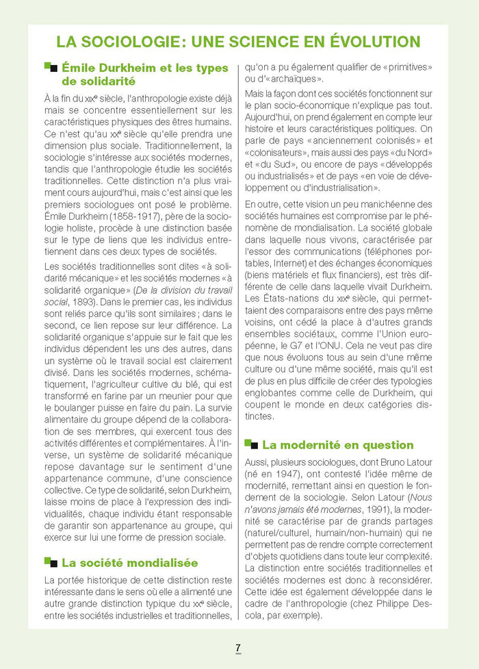 La sociologie - Repères pratiques