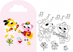J'emporte mon coloriage partout (4-5 ans) (Animaux musique)