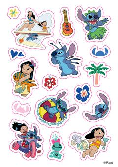 Disney Stitch - Colo avec stickers 3D (Angel) - Avec des stickers en relief pour décorer tes colos !