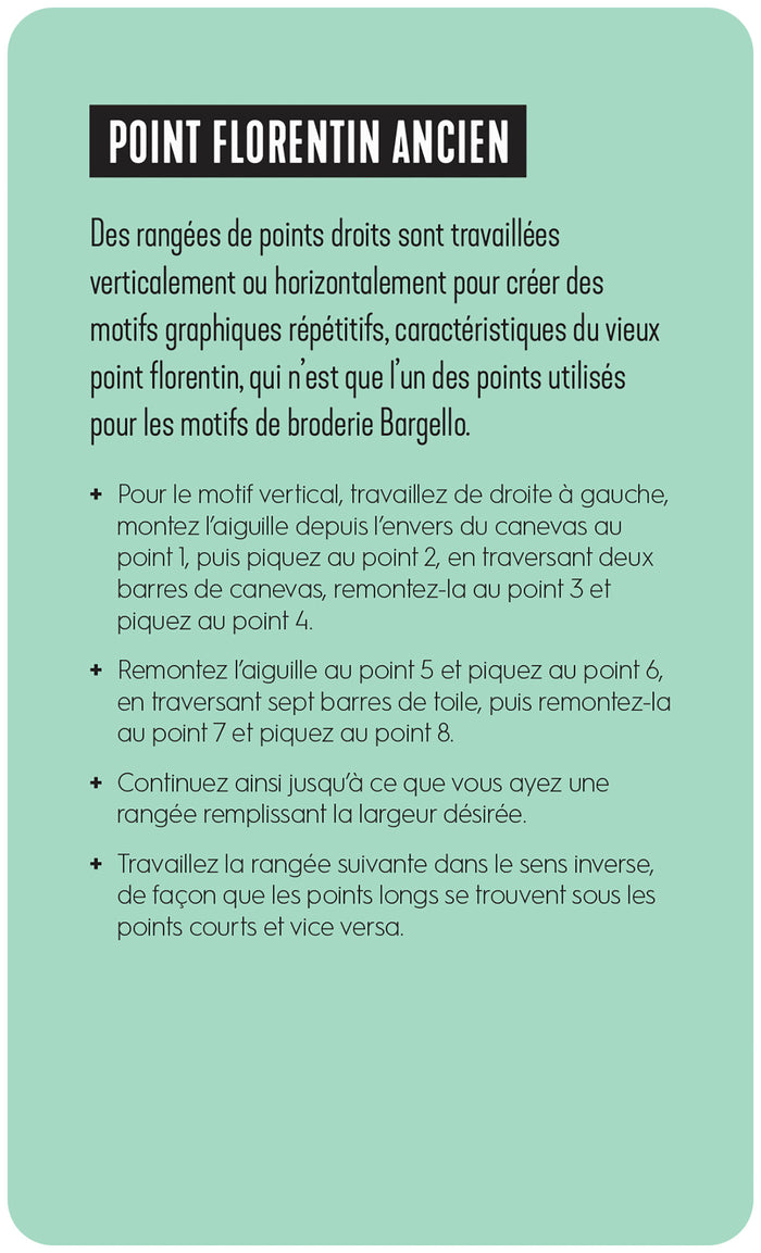 Broderie sur canevas - 50 cartes de points contemporains