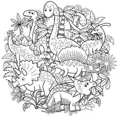 Les p'tits mignons - Adorables dinos - 20 coloriages rigolos !